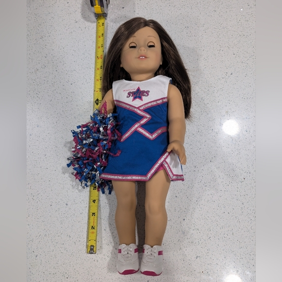 BEAUTIFUL Vintage 2014 American Girl 18" Doll Collectible CHEERLEADER Brown Hair - Picture 7 of 12